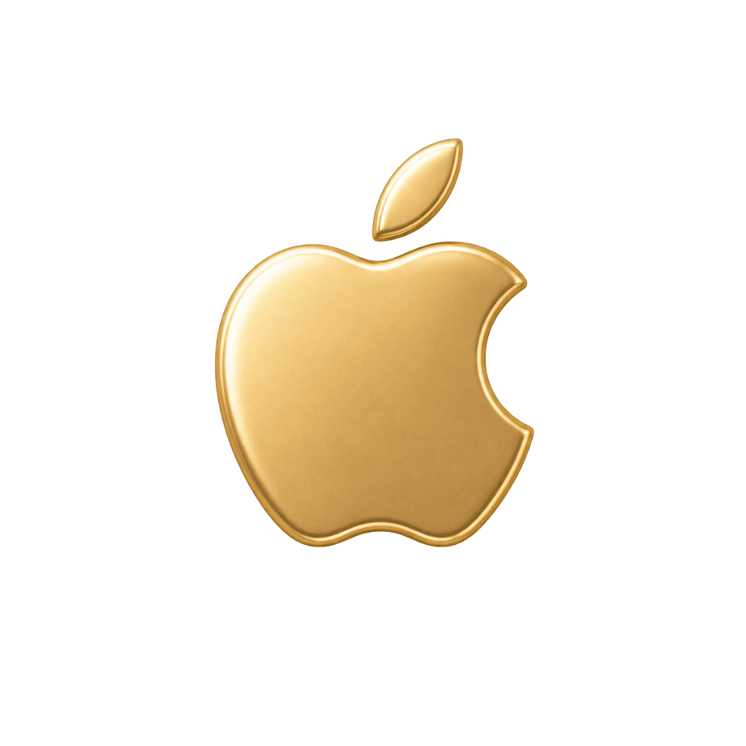 Apple gold emblem
