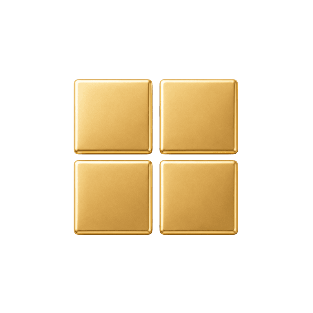 Microsoft gold emblem